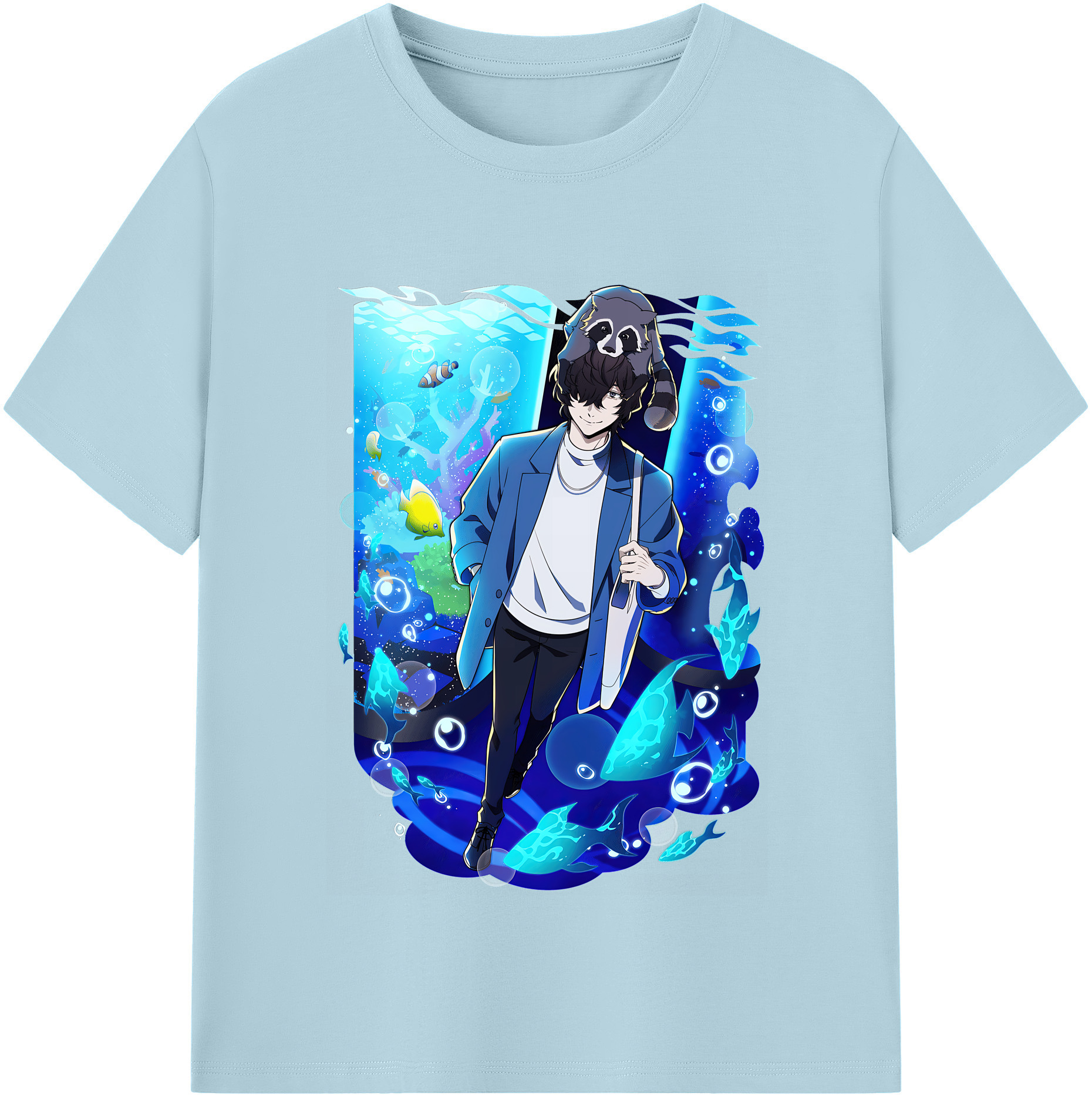 （画像用） 文豪ストレイドッグス Bungo Stray Dogs 綿100％半袖Tシャツ（フロントプリント）